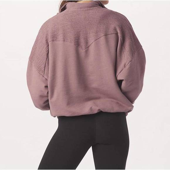 NEW GLYDER complex quarter zip in lavender bark - Picture 3 of 3